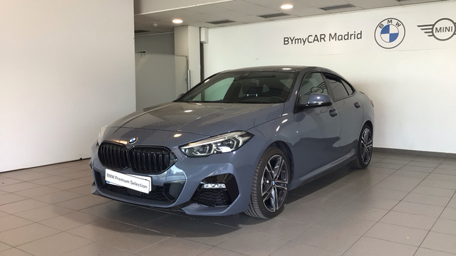 BMW Serie 2 218d Gran Coupe color Gris. Año 2022. 110KW(150CV). Diésel. En concesionario BYmyCAR Madrid - Alcalá de Madrid