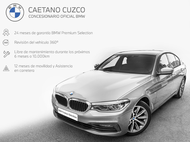 BMW Serie 5 520d color Gris Plata. Año 2021. 140KW(190CV). Diésel. En concesionario Caetano Cuzco, Alcalá de Madrid