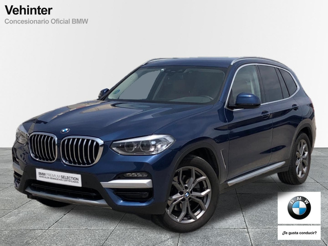 BMW X3 xDrive20d color Azul. Año 2021. 140KW(190CV). Diésel. En concesionario Vehinter Getafe de Madrid