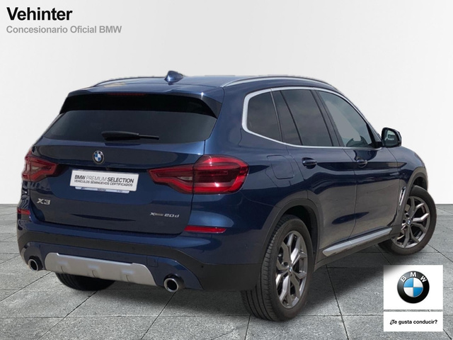 BMW X3 xDrive20d color Azul. Año 2021. 140KW(190CV). Diésel. En concesionario Vehinter Getafe de Madrid