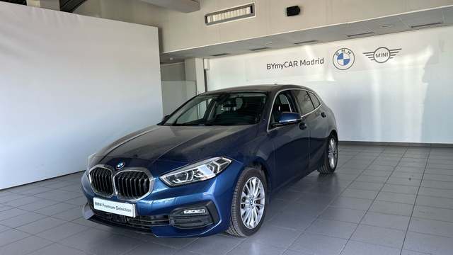 BMW Serie 1 118d color Azul. Año 2021. 110KW(150CV). Diésel. En concesionario BYmyCAR Madrid - Alcalá de Madrid