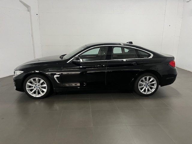 BMW Serie 4 420d Gran Coupe color Negro. Año 2015. 135KW(184CV). Diésel. En concesionario Amiocar S.A. de Coruña