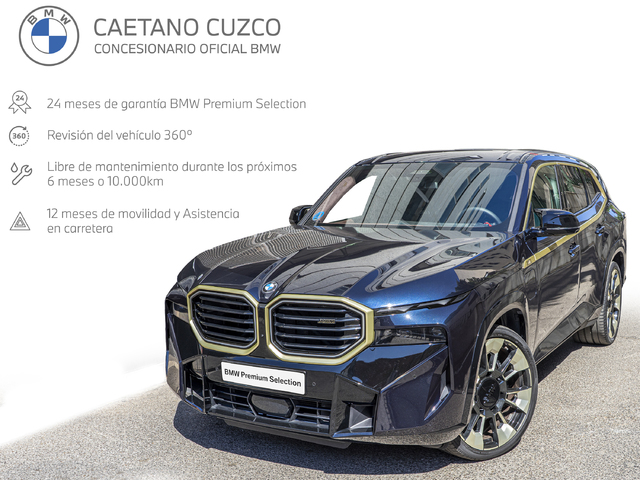 BMW XM 4.4 PHEV color Negro. Año 2024. 480KW(653CV). Híbrido Electro/Gasolina. En concesionario Caetano Cuzco, Alcalá de Madrid