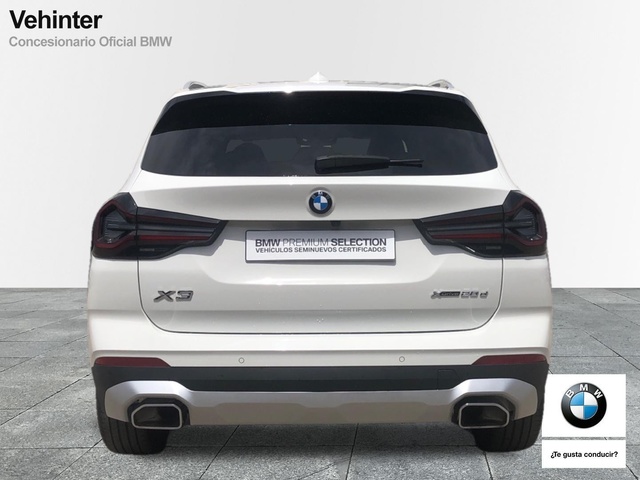 BMW X3 xDrive20d color Blanco. Año 2024. 140KW(190CV). Diésel. En concesionario Vehinter Getafe de Madrid