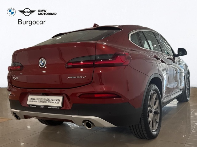 BMW X4 xDrive20d color Rojo. Año 2019. 140KW(190CV). Diésel. En concesionario Burgocar (Bmw y Mini) de Burgos
