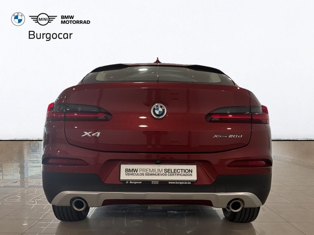 BMW X4 xDrive20d color Rojo. Año 2019. 140KW(190CV). Diésel. En concesionario Burgocar (Bmw y Mini) de Burgos
