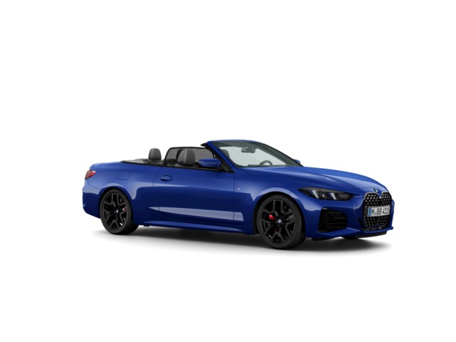 BMW Serie 4 420d Cabrio color Azul. Año 2025. 140KW(190CV). Diésel. En concesionario BYmyCAR Madrid - Alcalá de Madrid