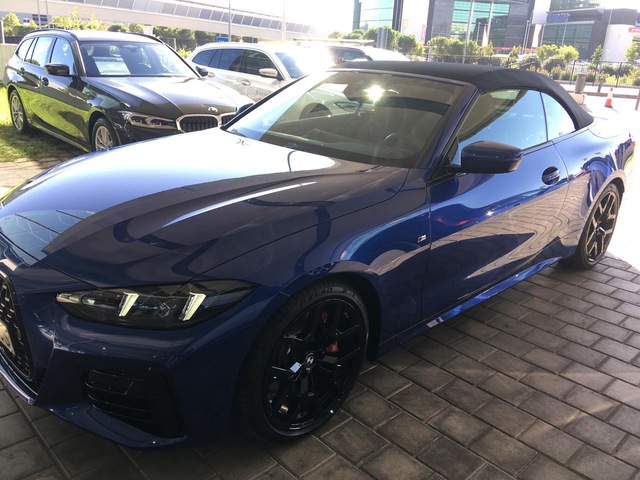 BMW Serie 4 420d Cabrio color Azul. Año 2025. 140KW(190CV). Diésel. En concesionario BYmyCAR Madrid - Algete de Madrid