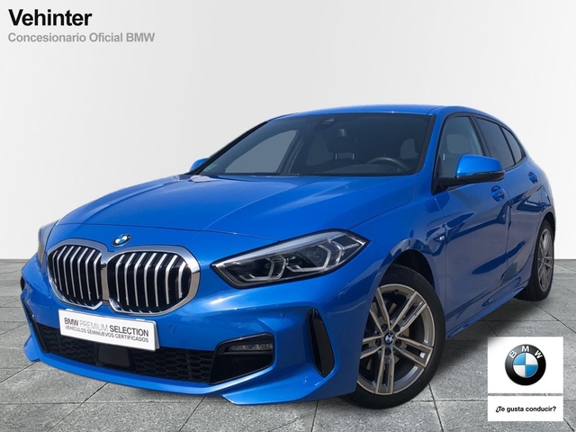 BMW Serie 1 118d color Azul. Año 2021. 110KW(150CV). Diésel. En concesionario Vehinter Alcorcón de Madrid