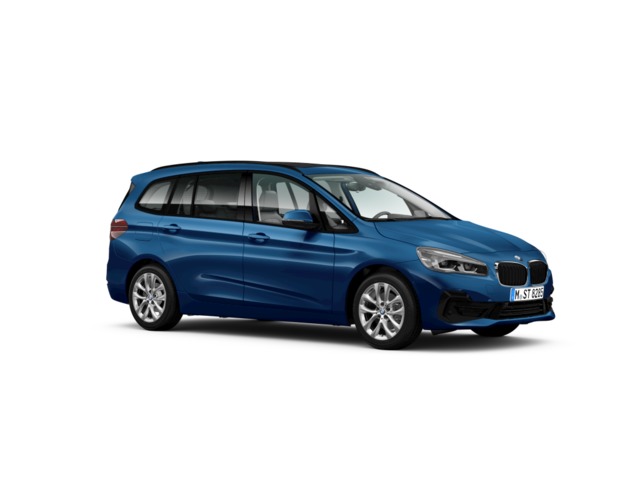 BMW Serie 2 218d Gran Tourer color Azul. Año 2020. 110KW(150CV). Diésel. En concesionario Augusta Aragon S.A. de Zaragoza