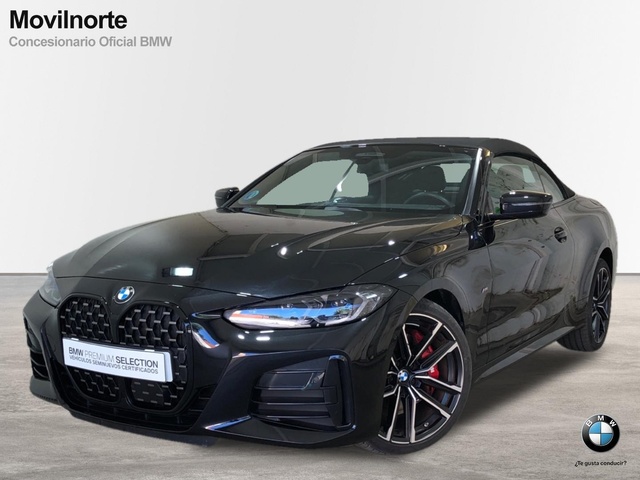 BMW Serie 4 M440d Cabrio color Negro. Año 2024. 250KW(340CV). Diésel. En concesionario Movilnorte El Plantio de Madrid