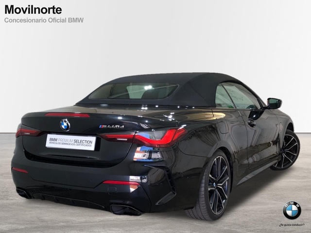 BMW Serie 4 M440d Cabrio color Negro. Año 2024. 250KW(340CV). Diésel. En concesionario Movilnorte El Plantio de Madrid