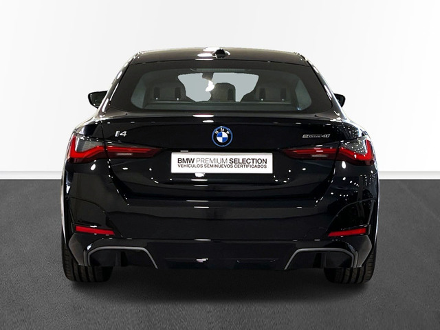BMW i4 eDrive40 color Negro. Año 2025. 250KW(340CV). Eléctrico. En concesionario Engasa S.A. de Valencia