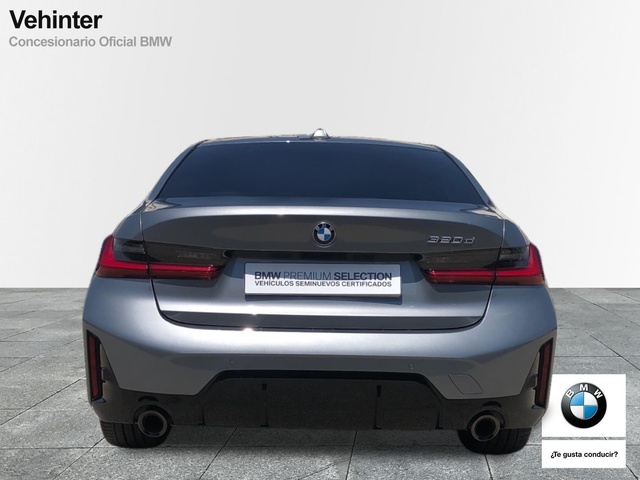 BMW Serie 3 320d color Gris. Año 2024. 140KW(190CV). Híbrido Electro/Diesel. En concesionario Vehinter Getafe de Madrid