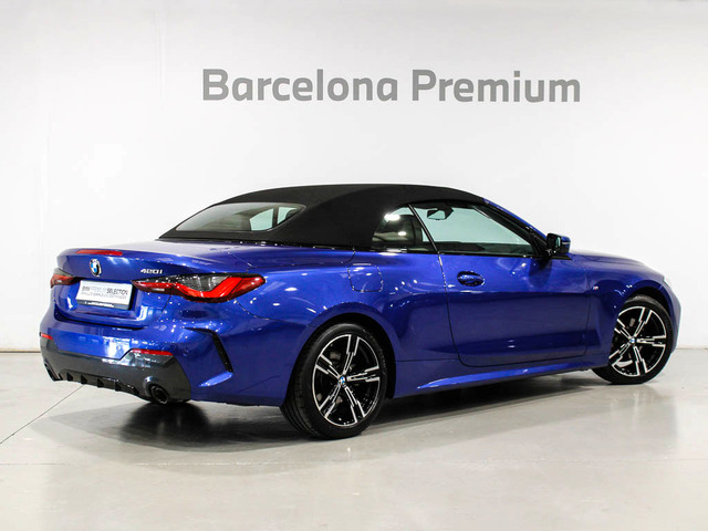BMW Serie 4 420i Cabrio color Azul. Año 2024. 135KW(184CV). Gasolina. En concesionario Barcelona Premium -- GRAN VIA de Barcelona