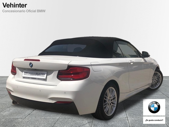 BMW Serie 2 218i Cabrio color Blanco. Año 2019. 100KW(136CV). Gasolina. En concesionario Vehinter Getafe de Madrid