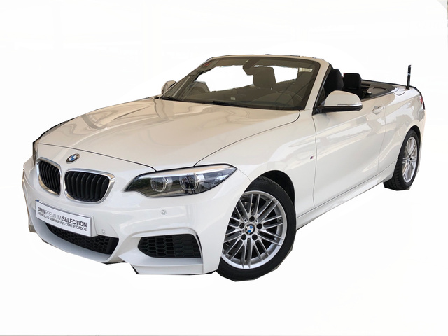BMW Serie 2 218i Cabrio color Blanco. Año 2019. 100KW(136CV). Gasolina. En concesionario Vehinter Getafe de Madrid