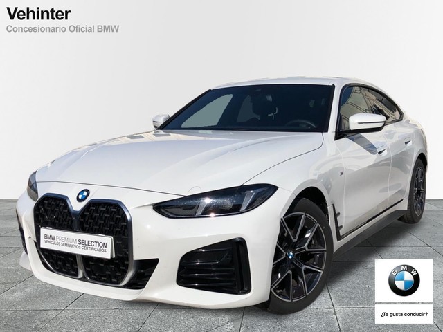 BMW Serie 4 420d Gran Coupe color Blanco. Año 2024. 140KW(190CV). Diésel. En concesionario Vehinter Getafe de Madrid