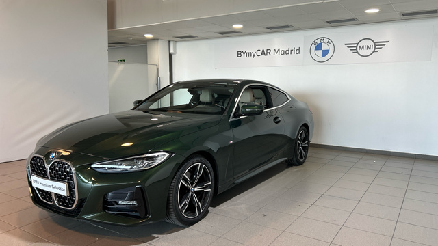 BMW Serie 4 420d Coupe color Azul. Año 2021. 140KW(190CV). Diésel. En concesionario BYmyCAR Madrid - Alcalá de Madrid