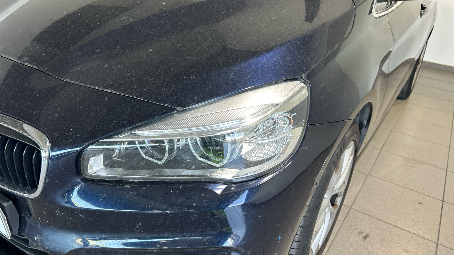 BMW Serie 2 218d Active Tourer color Azul. Año 2017. 110KW(150CV). Diésel. En concesionario BYmyCAR Madrid - Alcalá de Madrid