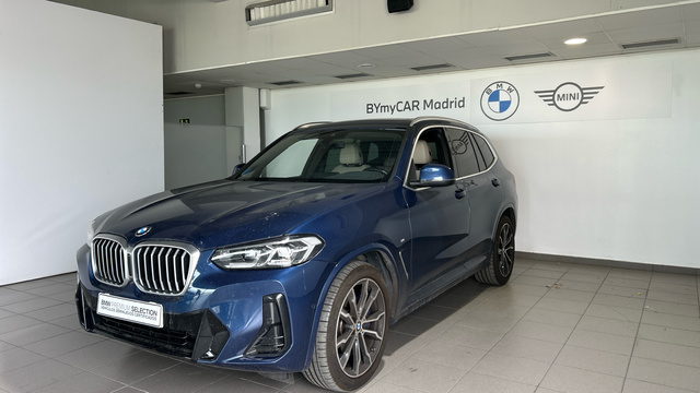 BMW X3 xDrive30d color Azul. Año 2022. 210KW(286CV). Diésel. En concesionario BYmyCAR Madrid - Alcalá de Madrid