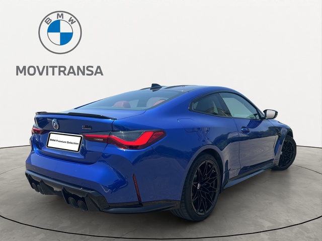 BMW M M4 Coupe Competition color Azul. Año 2022. 375KW(510CV). Gasolina. En concesionario Movitransa Cars Jerez de Cádiz