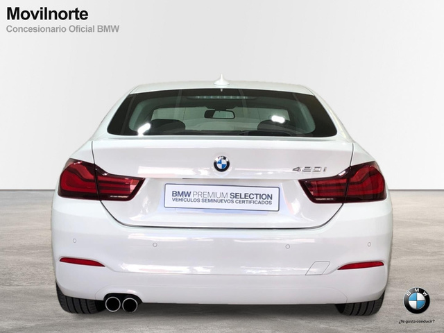 BMW Serie 4 420i Gran Coupe color Blanco. Año 2020. 135KW(184CV). Gasolina. En concesionario Movilnorte El Plantio de Madrid