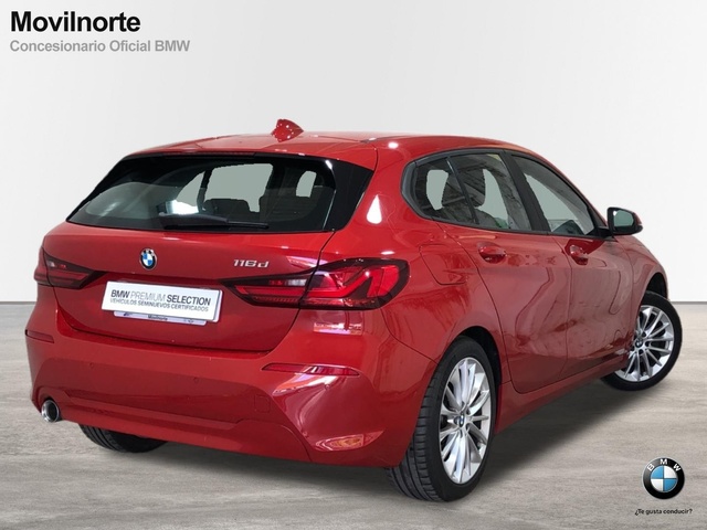 BMW Serie 1 116d color Rojo. Año 2020. 85KW(116CV). Diésel. En concesionario Movilnorte El Plantio de Madrid
