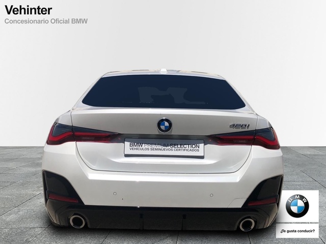 BMW Serie 4 420i Gran Coupe color Blanco. Año 2024. 135KW(184CV). Gasolina. En concesionario Vehinter Getafe de Madrid