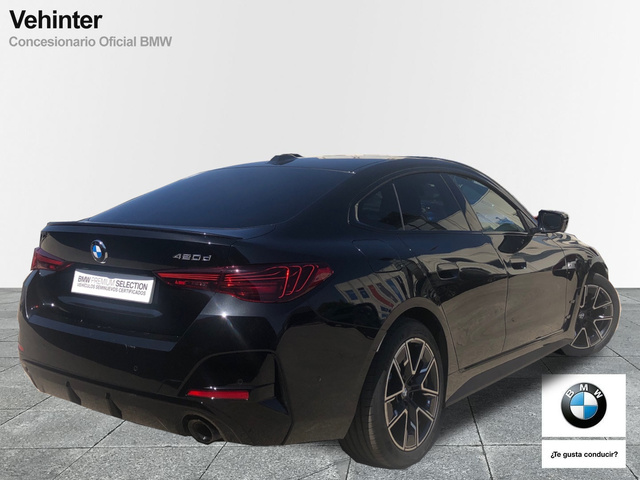 BMW Serie 4 420d Gran Coupe color Negro. Año 2024. 140KW(190CV). Diésel. En concesionario Vehinter Getafe de Madrid