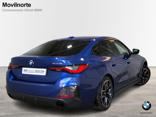 BMW Serie 4 420d Gran Coupe color Azul. Año 2024. 140KW(190CV). Diésel. En concesionario Movilnorte El Plantio de Madrid