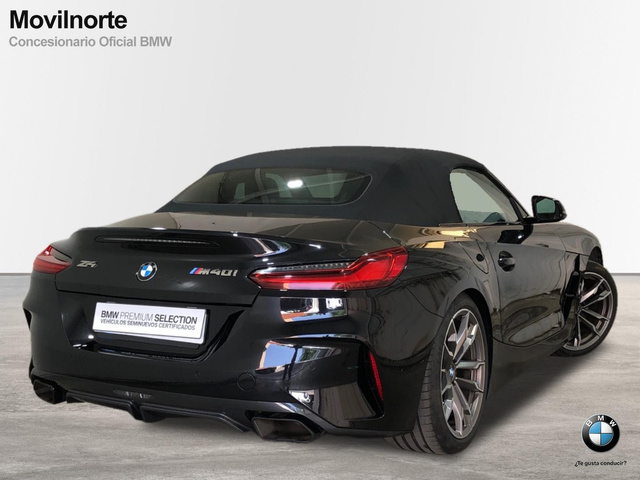 BMW Z4 M40i Cabrio color Negro. Año 2021. 250KW(340CV). Gasolina. En concesionario Movilnorte El Plantio de Madrid