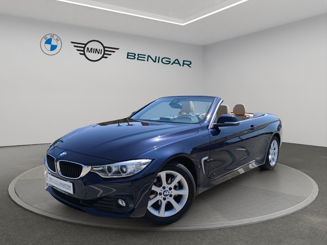 BMW Serie 4 420d Cabrio color Azul. Año 2016. 140KW(190CV). Diésel. En concesionario GANDIA Automoviles Fersan, S.A. de Valencia
