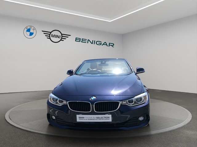 BMW Serie 4 420d Cabrio color Azul. Año 2016. 140KW(190CV). Diésel. En concesionario GANDIA Automoviles Fersan, S.A. de Valencia