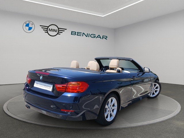 BMW Serie 4 420d Cabrio color Azul. Año 2016. 140KW(190CV). Diésel. En concesionario GANDIA Automoviles Fersan, S.A. de Valencia