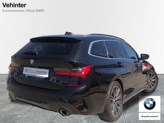 BMW Serie 3 320d Touring color Negro. Año 2021. 140KW(190CV). Diésel. En concesionario Vehinter Alcorcón de Madrid