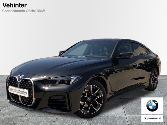 BMW Serie 4 420d Gran Coupe color Negro. Año 2024. 140KW(190CV). Diésel. En concesionario Vehinter Getafe de Madrid