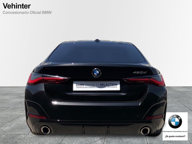 BMW Serie 4 420d Gran Coupe color Negro. Año 2024. 140KW(190CV). Diésel. En concesionario Vehinter Getafe de Madrid