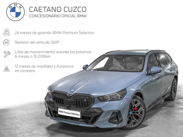 BMW i5 eDrive40 Touring color Verde. Año 2025. 250KW(340CV). Eléctrico. En concesionario Caetano Cuzco, Alcalá de Madrid