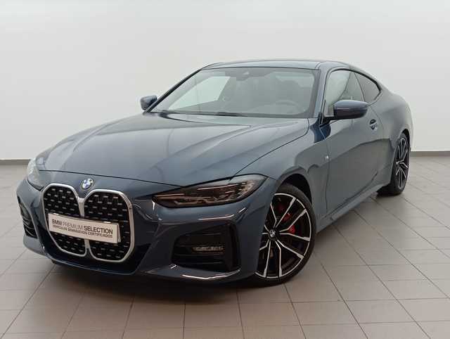 BMW Serie 4 420d Coupe color Azul. Año 2021. 140KW(190CV). Diésel. En concesionario Augusta Aragon S.A. de Zaragoza