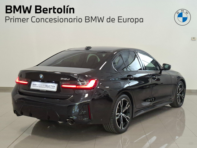 BMW Serie 3 318d color Negro. Año 2024. 110KW(150CV). Diésel. En concesionario Automoviles Bertolin, S.L. de Valencia