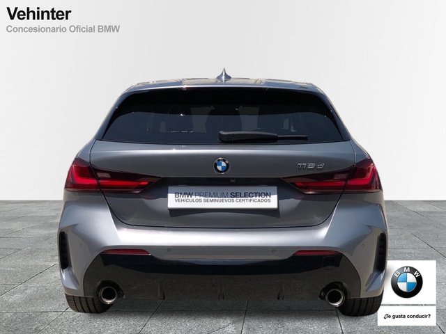 BMW Serie 1 118d color Gris. Año 2024. 110KW(150CV). Diésel. En concesionario Vehinter Getafe de Madrid