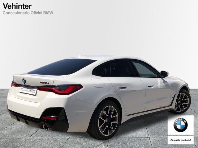 BMW Serie 4 420d Gran Coupe color Blanco. Año 2024. 140KW(190CV). Diésel. En concesionario Vehinter Getafe de Madrid