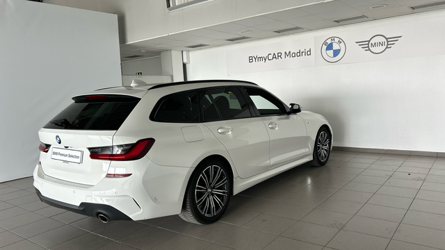 BMW Serie 3 318d Touring color Blanco. Año 2021. 110KW(150CV). Diésel. En concesionario BYmyCAR Madrid - Alcalá de Madrid