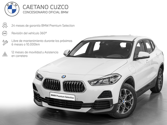 BMW X2 xDrive25e color Blanco. Año 2022. 162KW(220CV). Híbrido Electro/Gasolina. En concesionario Caetano Cuzco, Alcalá de Madrid