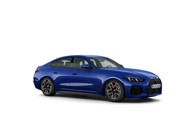 BMW Serie 4 420d Gran Coupe color Azul. Año 2024. 140KW(190CV). Híbrido Electro/Diesel. En concesionario Barcelona Premium -- GRAN VIA de Barcelona