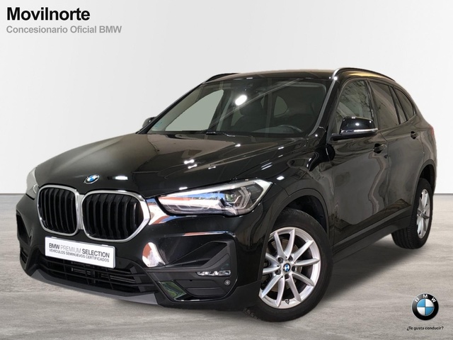 BMW X1 sDrive18d color Negro. Año 2021. 110KW(150CV). Diésel. En concesionario Movilnorte El Plantio de Madrid