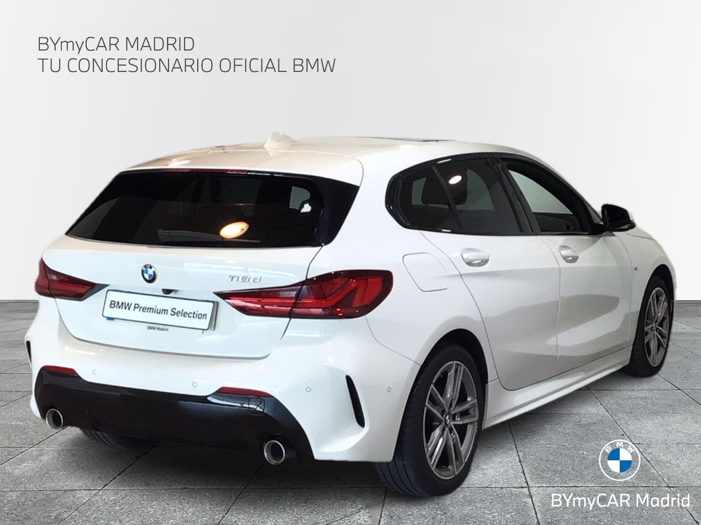 BMW Serie 1 118d color Blanco. Año 2021. 110KW(150CV). Diésel. En concesionario BYmyCAR Madrid - Alcalá de Madrid