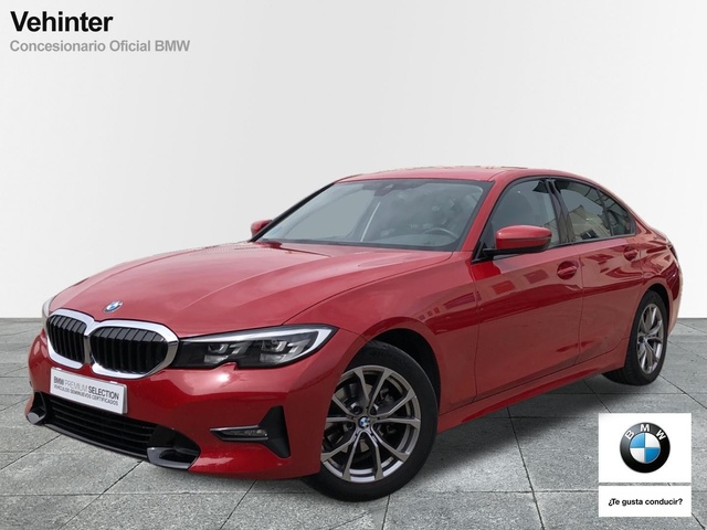 BMW Serie 3 318d color Rojo. Año 2021. 110KW(150CV). Diésel. En concesionario Vehinter Getafe de Madrid
