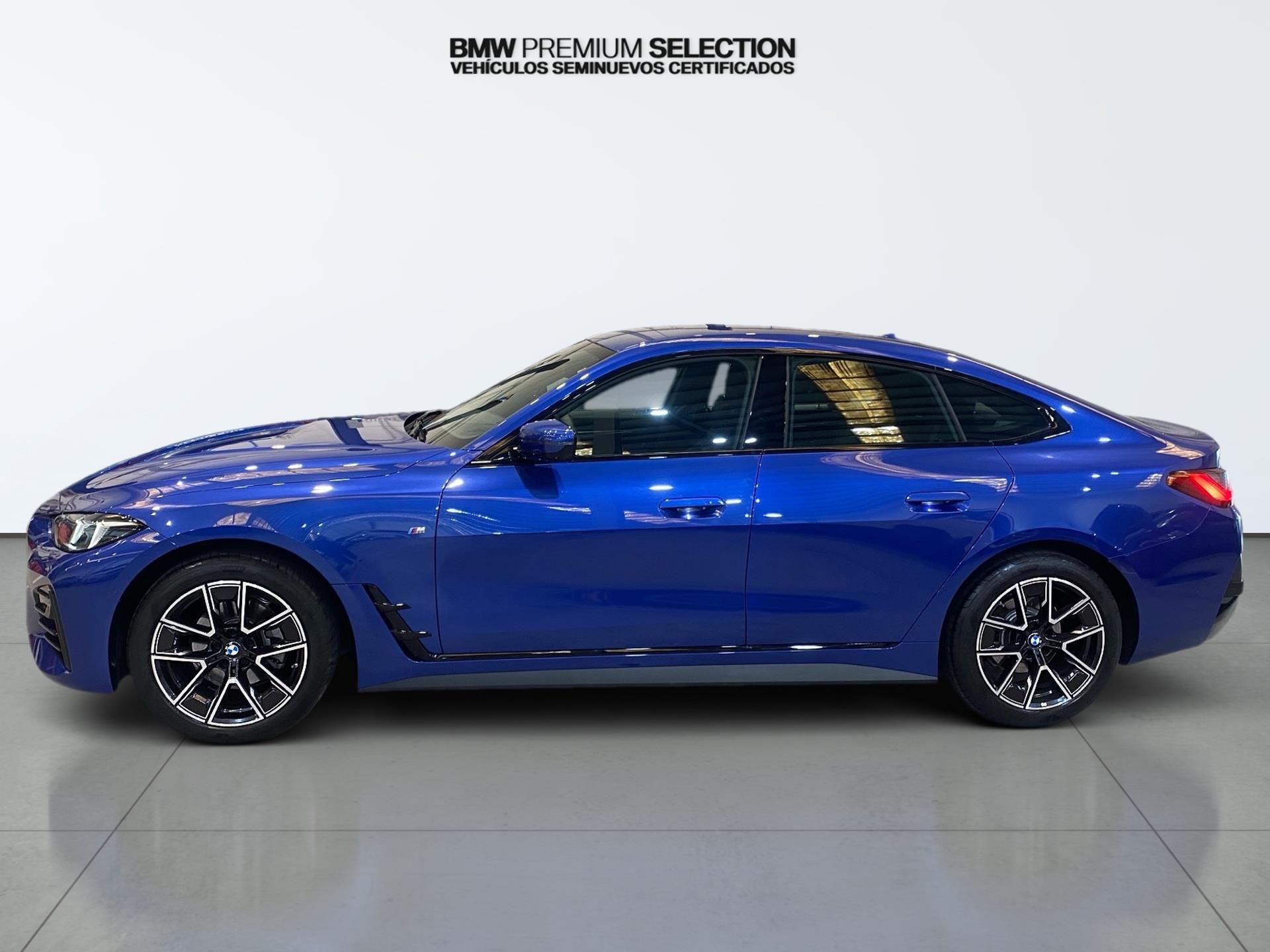 BMW Serie 4 420d Gran Coupe color Azul. Año 2025. 140KW(190CV). Híbrido Electro/Diesel. En concesionario Automotor Costa, S.L.U. de Almería